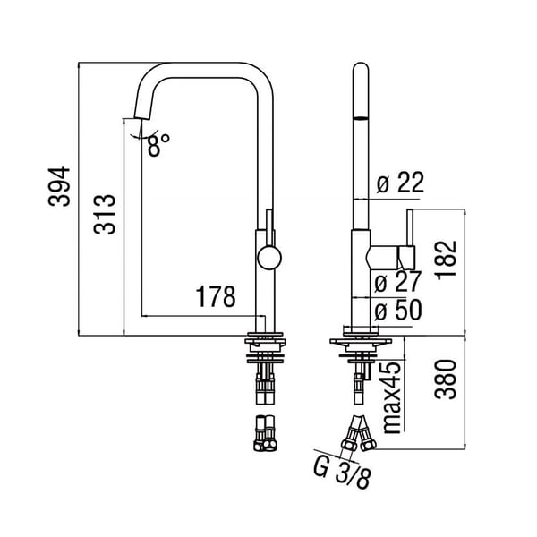 Μπαταρία νεροχύτη Acquerelli